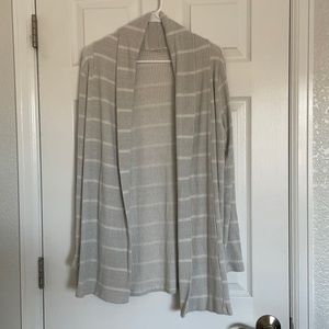 Grey and white, honey punch cardigan. Women’s size large.